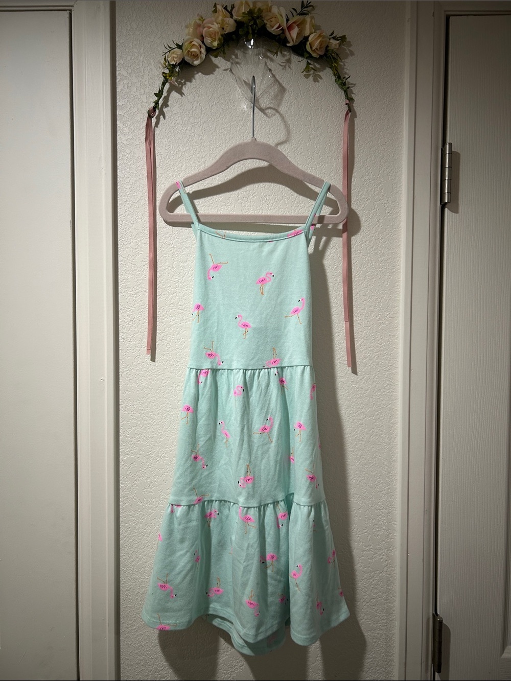 Cat & Jack Mint Flamingo Girl’s Sundress